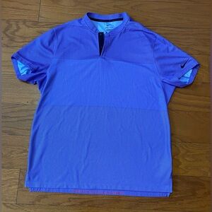 Nike Tiger Woods Collection Shirt Mens Large Dri-FIT Golf Polyester Blade Collar